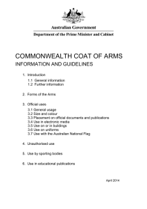Commonwealth Coat of Arms Information and Guidelines