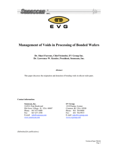 Management of Voids in Processing of Bonded