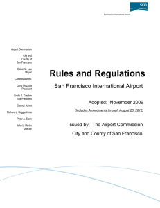 Rules and Regulations - San Francisco International Airport