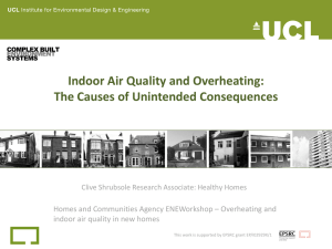 Indoor Air Quality and Overheating: The Causes of