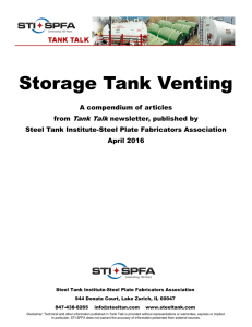 Storage Tank Venting - Steel Tank Institute