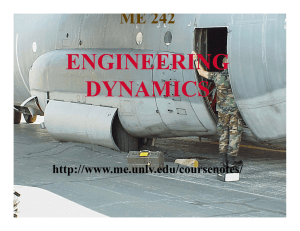 engineering dynamics - Department of Mechanical Engineering