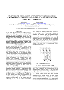 analysis and comparison of space vector modulation schemes