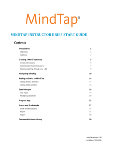 mindtap instructor brief start guide