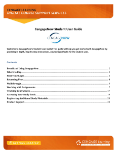 CengageNow Student User Guide