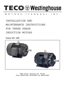 Manual - TECO-Westinghouse Motors (Canada) Inc.