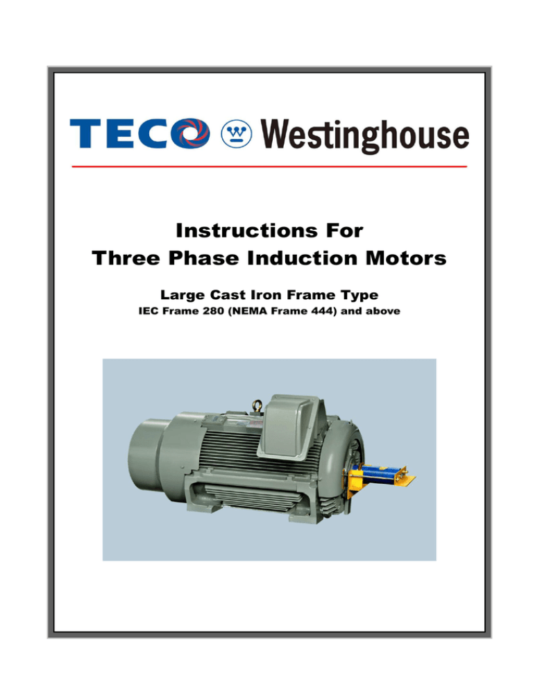 Manual Teco Westinghouse Motors, Teco 3 Phase Induction Motor Wiring Diagram