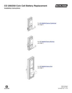 CO 200/250 Coin Cell Battery Replacement