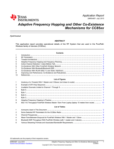 Adaptive Frequency Hopping and Other Co