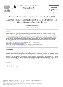 Algorithm for Source Mobile Identification and Deactivation in SMS