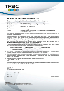 EC TYPE EXAMINATION CERTIFICATE