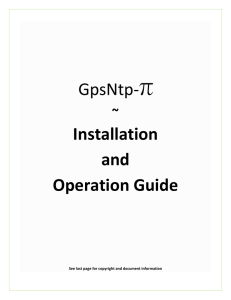 GpsNtp- Installation and Operation Guide