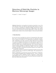 Detection of Disk-Like Particles in Electron Microscopy Images