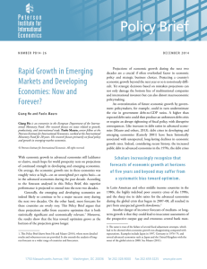 Rapid Growth in Emerging Markets and Developing Economies