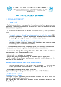 summary of un travel policy