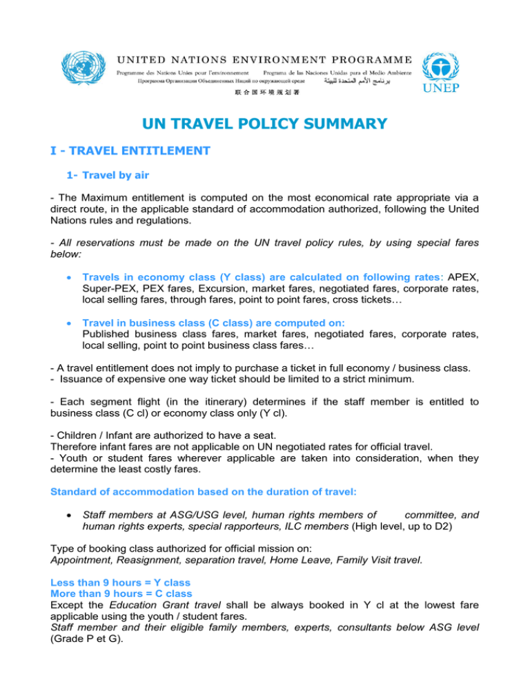university international travel policy