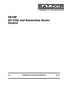 VS1SP AC V/Hz and Sensorless Vector Control