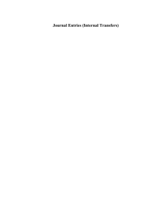Journal Entries (Internal Transfers) - Finance Gateway