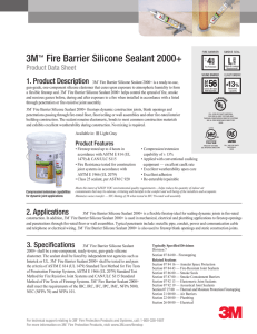 SMOKE SEAL 3M Fire Barrier Silicone Sealant 2000+