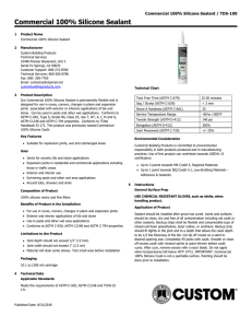 Commercial 100% Silicone Sealant