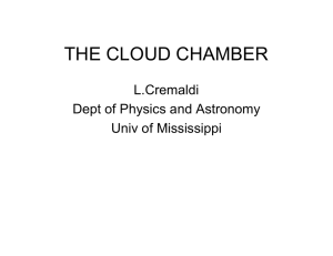 the cloud chamber - Department of Physics and Astronomy