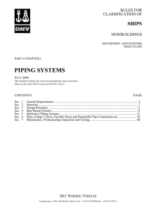 DNV Ship rules Pt.4 Ch.6 - Piping Systems