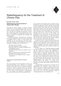Radiofrequency for the Treatment of Chronic Pain