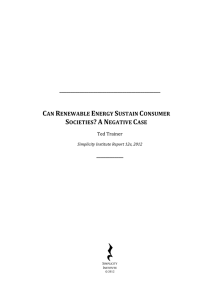 can renewable energy sustain consumer