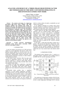 analysis and design of a three-phase high power factor