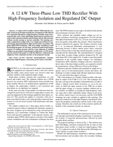 A 12 kW Three-Phase Low THD Rectifier With High