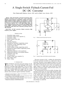 A Single-switch Flyback-current-fed DC-DC Converter