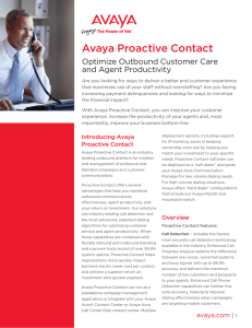 Avaya Proactive Contact