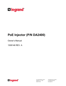 PoE Injector (P/N DA2400)