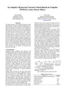 An Adaptive Hysteresis Current Control Based on Unipolar PWM for