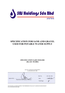 SAJH Specification For Sand And Gravel Used For Potable Water