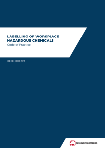 Code of Practice: Labelling of Workplace Hazardous Chemicals