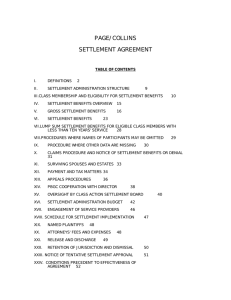 page/collins settlement agreement