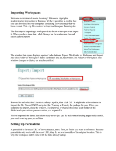 Importing Workspace