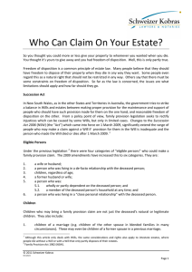 Who Can Claim On Your Estate?