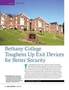 Bethany College Toughens Up Exit Devices for Better Security