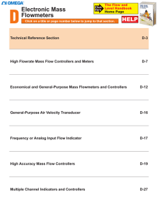 Electronic Mass Flowmeters