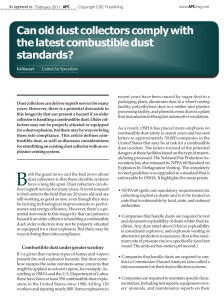 Can old dust collectors comply with the latest combustible dust