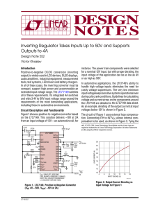 DN552 - Inverting Regulator Takes Inputs Up to 50V and Supports