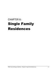 CHAPTER 6: Single Family Residences