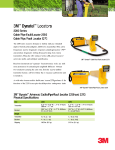 3M™ Dynatel™ Advanced Cable/Pipe/Fault Locator 2250 and 2273