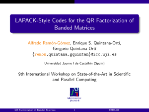 LAPACK-Style Codes for the QR Factorization of Banded