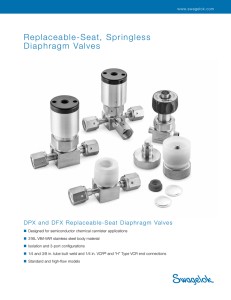 Replaceable Seat Springless Diaphragm Valves DP