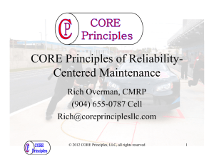 CORE Principles of Reliability
