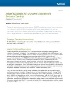 Magic Quadrant for Dynamic Application Security Testing