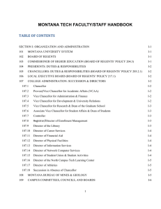 Montana Tech Faculty/Staff Handbook